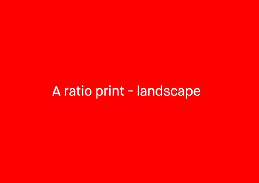A RATIO PRINT - LANDSCAPE - Image 2