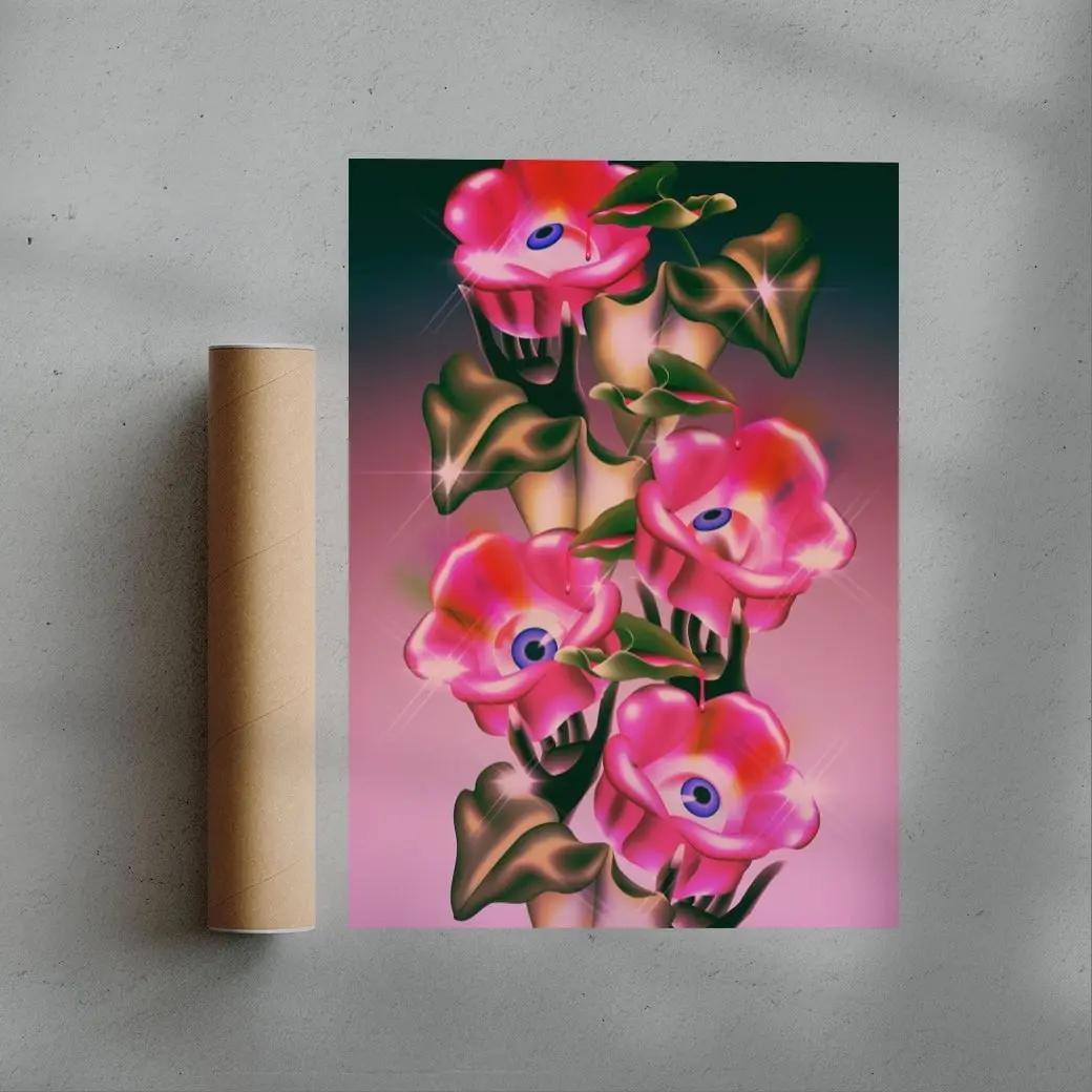 Eyes, Hands, & Pink Flowers - Image 2