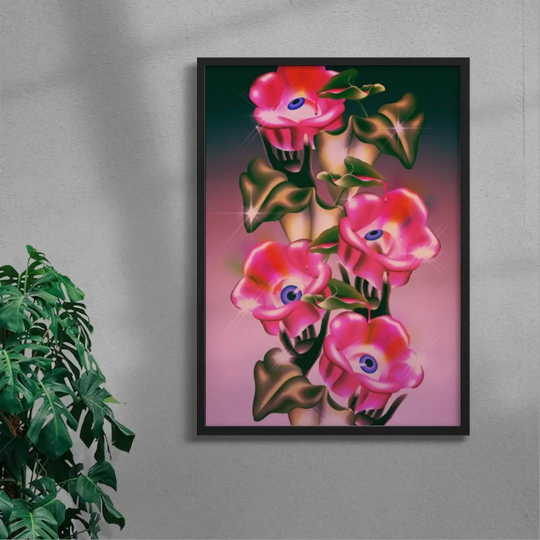 Eyes, Hands, & Pink Flowers - Image 3