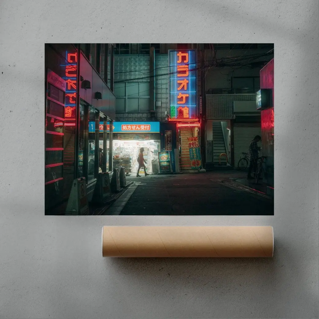 Neon Japanese Alleyway - Image 3