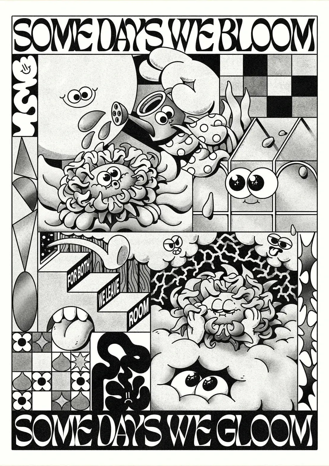 Some Days We Bloom (Black & White) - Image 2