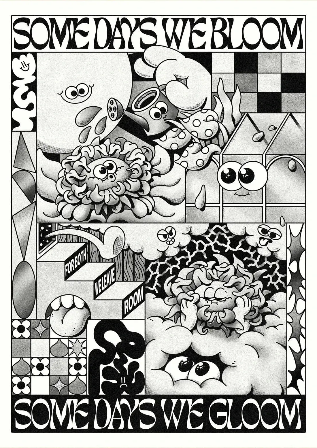 Some Days We Bloom (Black & White) - Image 2