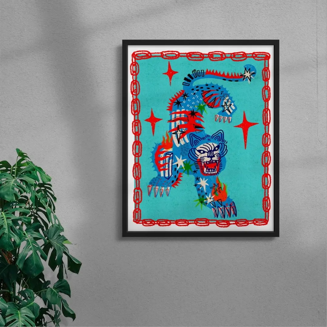 Tiger in Blue - Image 3