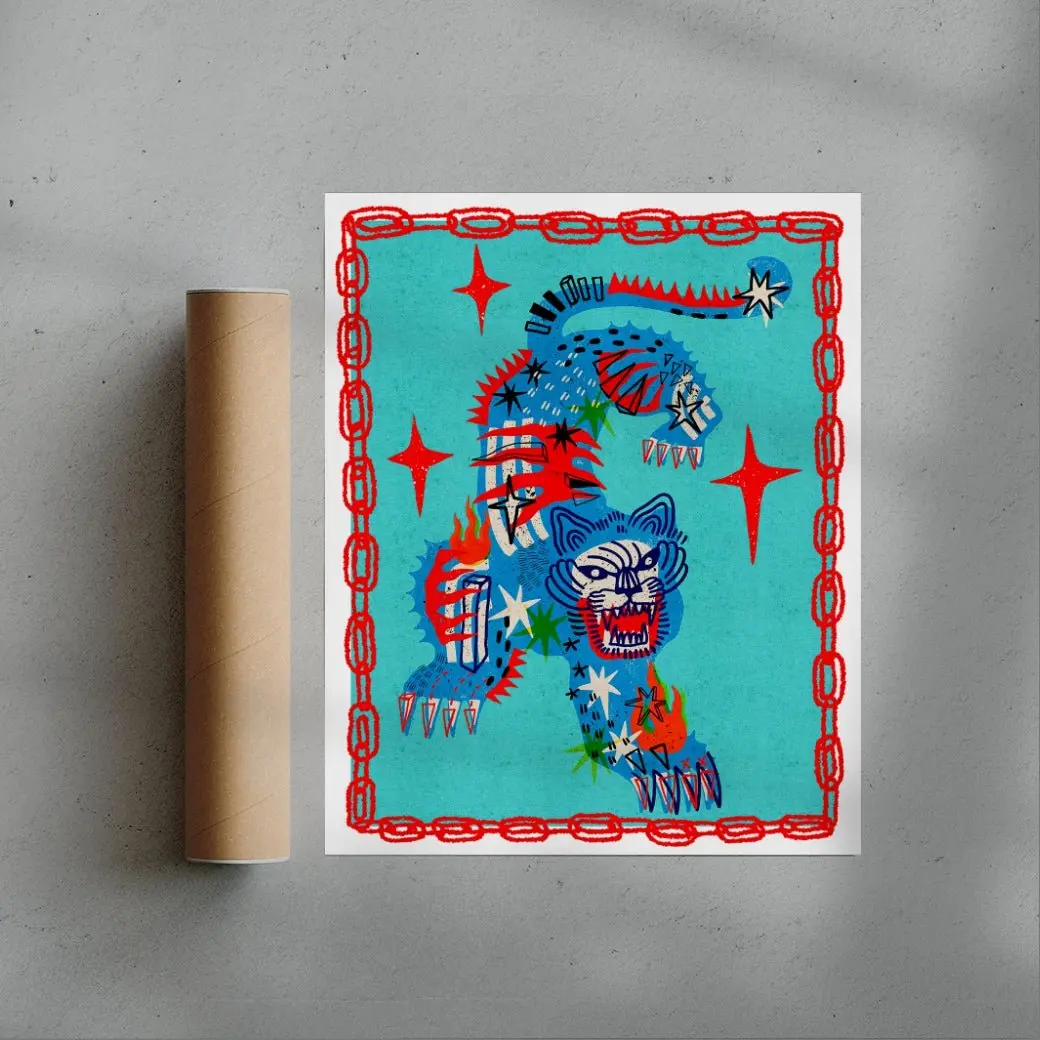 Tiger in Blue - Image 3