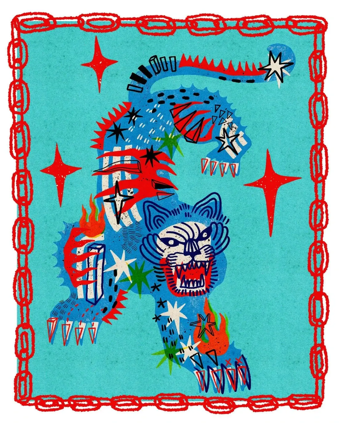 Tiger in Blue - Image 2