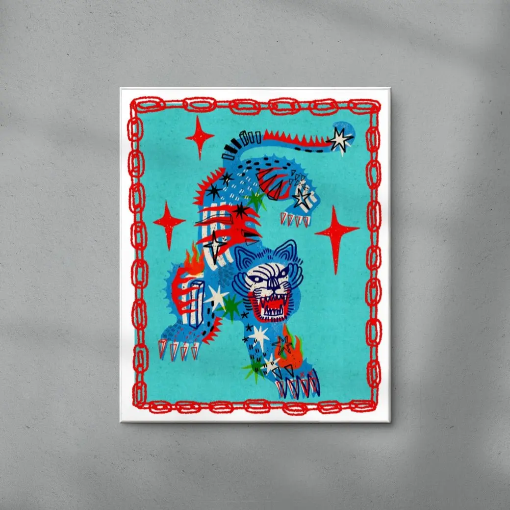 Tiger in Blue - Image 3