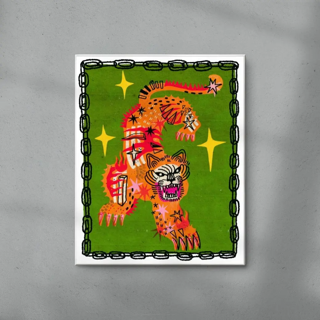 Tiger In Green - Image 3
