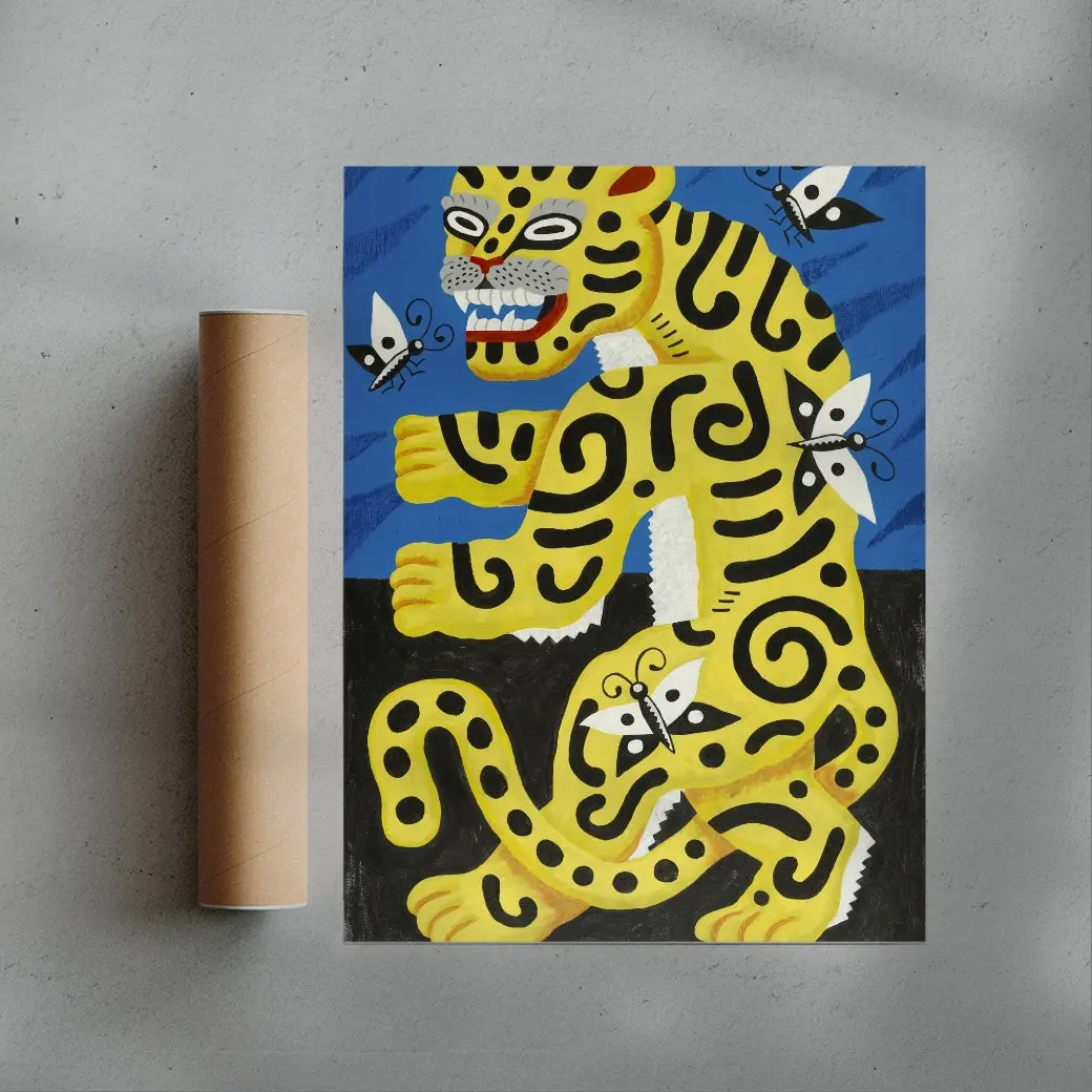 Tiger with Butterflies - Image 3
