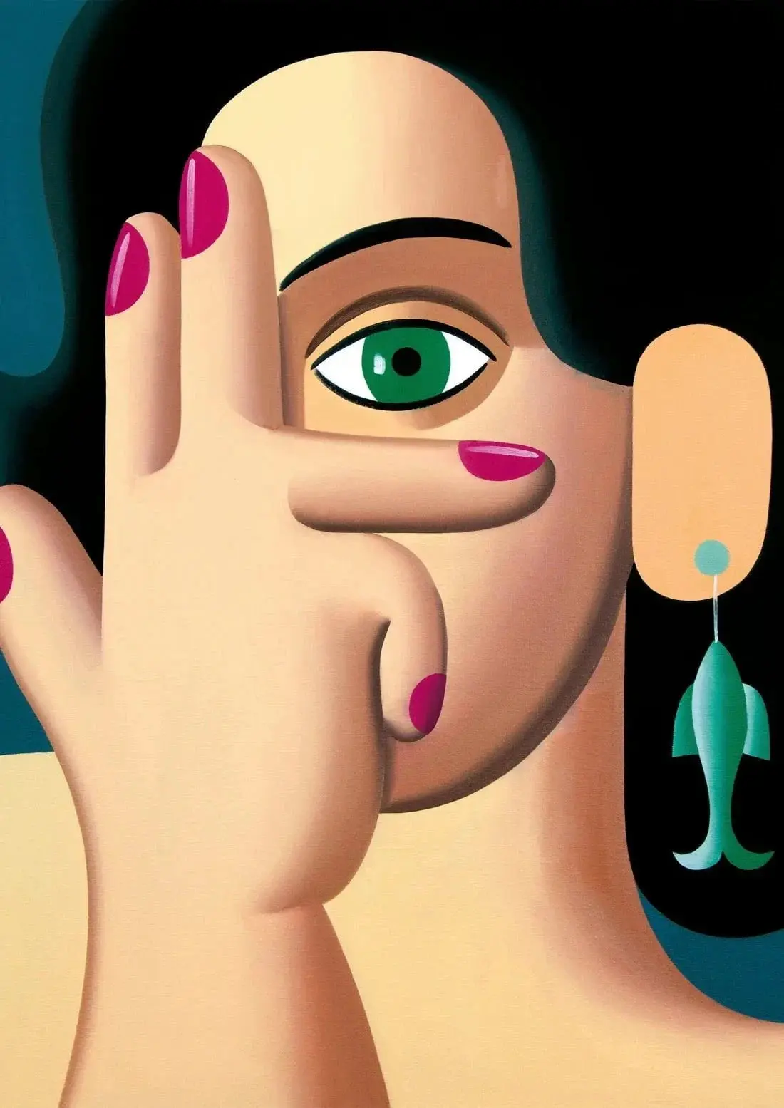 Woman with a fish earring - Image 2